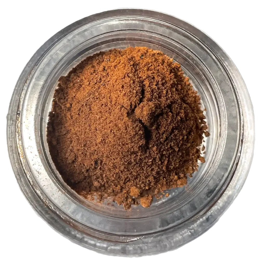 Jar of brown Reishi resin