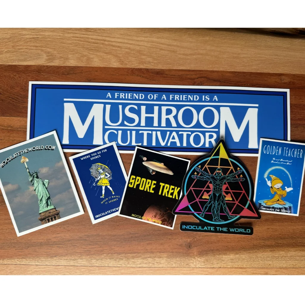 assortment of stickers